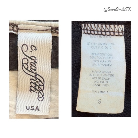 C. GRAFFITI Pink Brown Striped Sleeveless Fit & Flare Summer Mini Dress - Picture 12 of 12